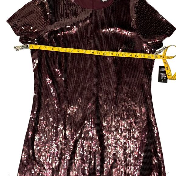 Express Womens Size XL Mini Dress Whimpsygoth Dark Romance Sequins Feather Hem - Picture 6 of 10